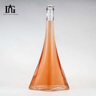 Impressão Manuseio Pulverização 700ml 500ml garrafa de vidro quadrado para uísque Vodka Liquor