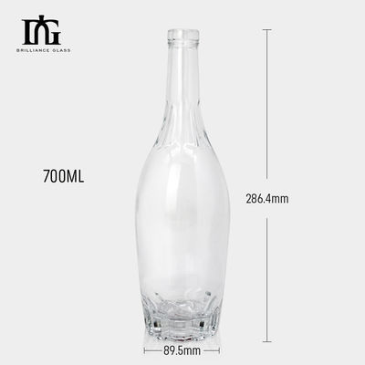 250 ml/500 ml/700 ml/750 ml Capacidade Garrafa de vinho tinto de vidro Selo de cortiça durável e hermético