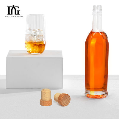 Garrafas de vidro preto mate para bebidas alcoólicas 500 ml Capacidade e logotipo personalizado aceitável