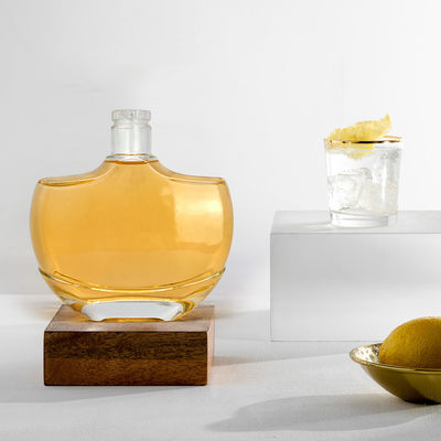 Garrafa de vidro de fundo grosso de 500 ml para whisky rum gin e outros licores