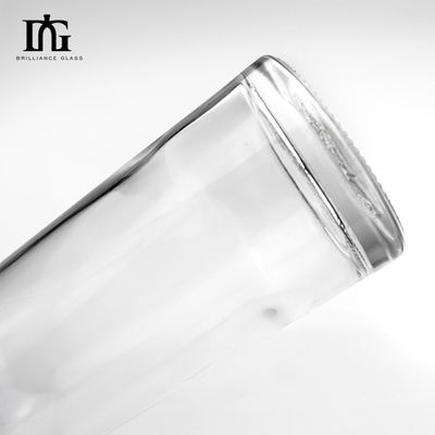 Garrafa de vinho de vidro High Flint Spirit 100ml em forma redonda Lone Neck Vazio com cortiça Custom Made