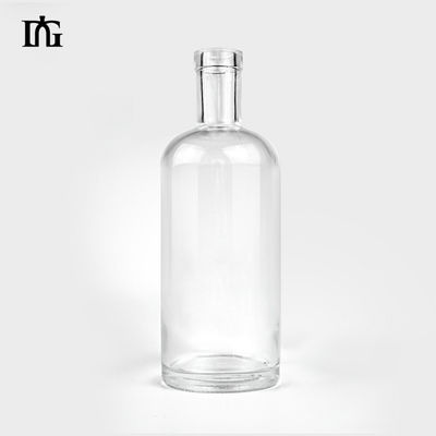 375 ml 500 ml 750 ml 1000 ml Botella de vidro Vodka Spirits Gin com manuseio de superfície gravado