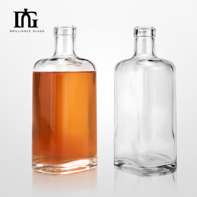 Logotipo personalizado 700ml garrafa de vidro quadrada Ideal para Whisky Brandy Gin Vodka e Mais