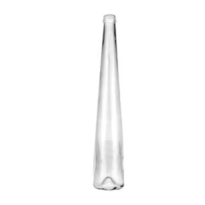 250 ml/375 ml de capacidade Tequila Botella de vidro redonda empilhável para licor Vodka Whiskey Vinho