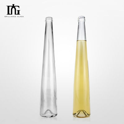250 ml/375 ml de capacidade Tequila Botella de vidro redonda empilhável para licor Vodka Whiskey Vinho