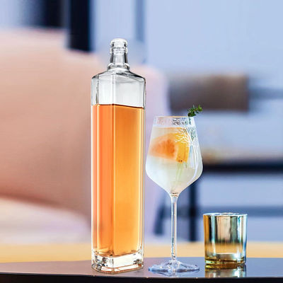 Garrafas de licor de vidro de 100 ml 350 ml 500 ml 750 ml 1000 ml personalizadas com tipo de vedação CORK