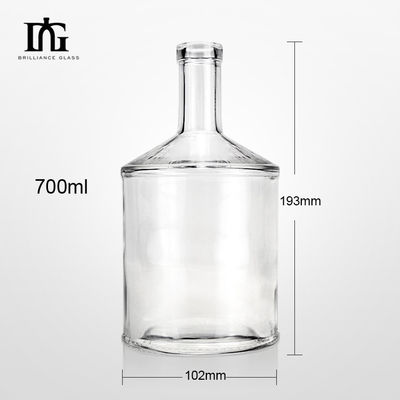 700 ml OEM/ODM aceitável Hotsale Vodka Brandy Vinho congelado Garrafas de vidro com cortiça