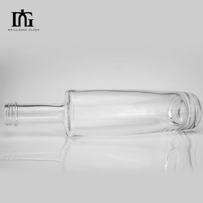 Material de base Vidro Garrafas redondas de vidro personalizadas 500 ml 750 ml para vinho Água de bebida alcoólica