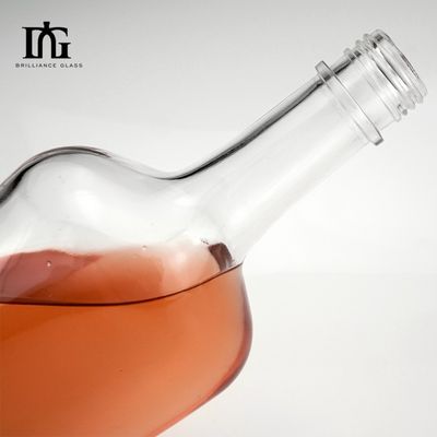 250 ml/500 ml/700 ml/750 ml Botas de vidro personalizadas Vodka Whisky Gin com tampa de parafuso