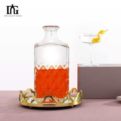 Material do corpo Vidro de luxo Whiskey conjunto com decantador de cristal livre de chumbo e copos