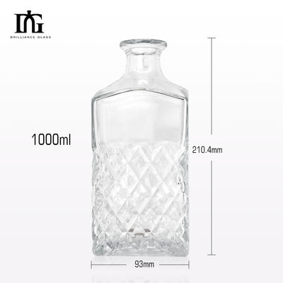Material do corpo Vidro de luxo Whiskey conjunto com decantador de cristal livre de chumbo e copos