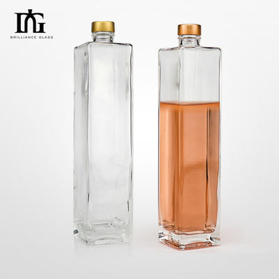 Material de base Garrafa de vidro com rolha e tampa de parafuso 700 ml Garrafa de uísque limpa e vazia