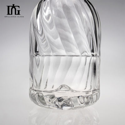 250 ml/500 ml/700 ml/750 ml Capacidade Gravação Superfície de manuseio Garrafa de vidro para Whisky Vodka
