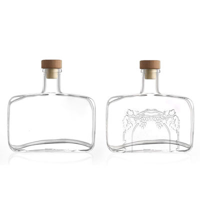 Colarinho de vidro 70cl 75cl Whisky Tequila Whiskey Vodka Gin Liquor Rum garrafa quadrada