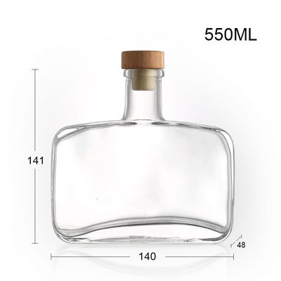 Colarinho de vidro 70cl 75cl Whisky Tequila Whiskey Vodka Gin Liquor Rum garrafa quadrada