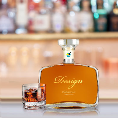 Colarinho de vidro 70cl 75cl Whisky Tequila Whiskey Vodka Gin Liquor Rum garrafa quadrada