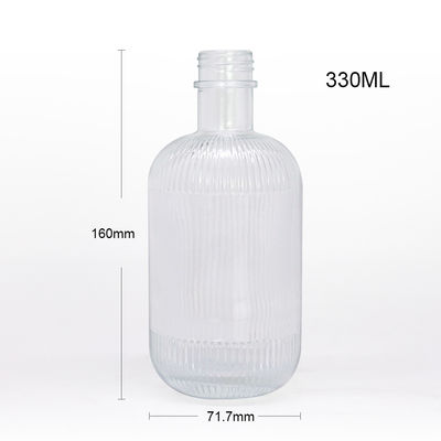 Capacidade 250 ml/350 ml/500 ml/550 ml/650 ml/700 ml/750 ml Garrafa de gin de vidro para bebidas