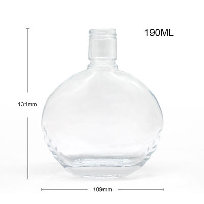 Garrafa de vidro de impressão congelada personalizada para Super Flint Gin Vodka Rum Whisky Brandy 750ml