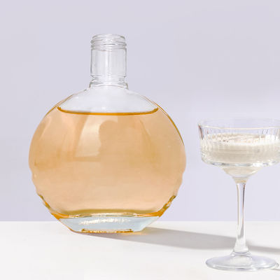 Garrafa de vidro de impressão congelada personalizada para Super Flint Gin Vodka Rum Whisky Brandy 750ml