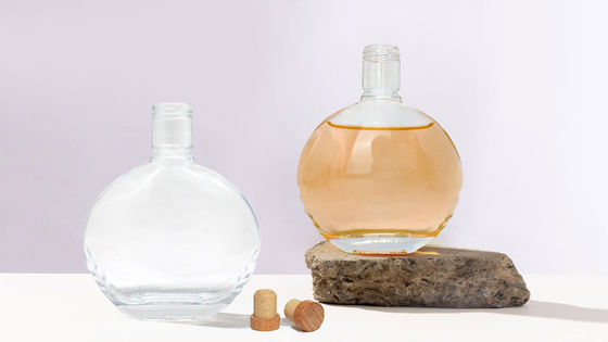 Garrafa de vidro de impressão congelada personalizada para Super Flint Gin Vodka Rum Whisky Brandy 750ml