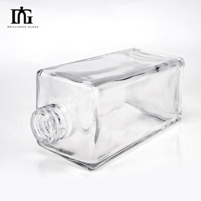 Botão de vidro transparente e vazio de 700 ml para whisky, vodka e tequila