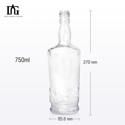 Capacidade 500ml Super Flint Glass Liquor Spirit Bottles com T Cork para Vodka Whiskey