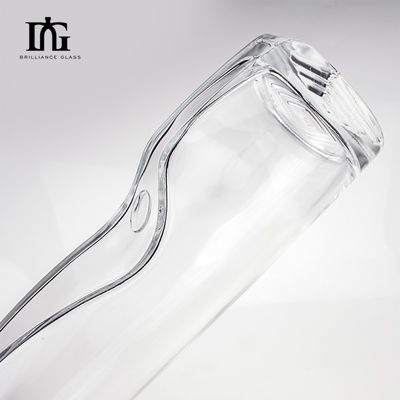 Logotipo do cliente aceitável garrafa de vidro para licor vodka tequila gin tampa de cortiça selada