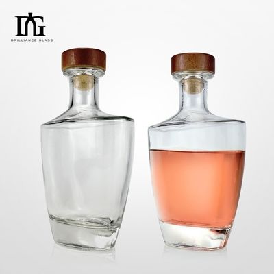 Garrafas de vinho de vidro de 750 ml com tampas de cortiça e selos