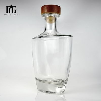 Garrafas de vinho de vidro de 750 ml com tampas de cortiça e selos