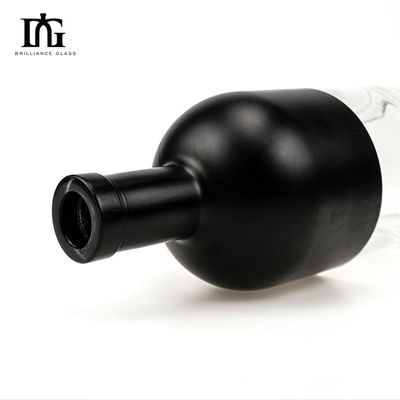 750 ml de garrafa de vinho de vidro preto e fosco ideal para embalagens de champanhe e vinho tinto