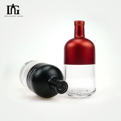 Garrafa de vinho de vidro de 750 ml gravada para fabricantes de champanhe e vinho tinto personalizados