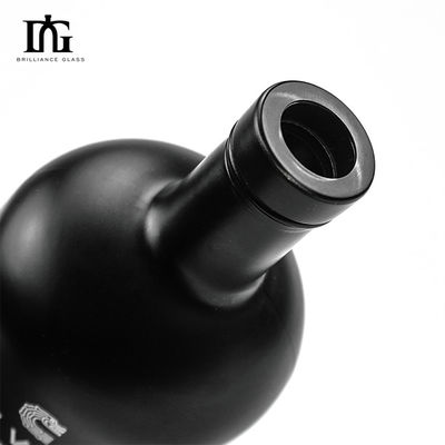 Garrafa de vinho de vidro de 750 ml gravada para fabricantes de champanhe e vinho tinto personalizados