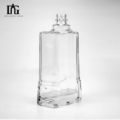 250ml/500ml/700ml/750ml Quadrado garrafa de uísque de licor com cortiça espessura de vidro pesado fundo