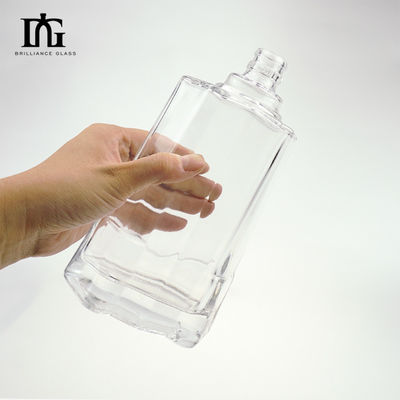 250ml/500ml/700ml/750ml Quadrado garrafa de uísque de licor com cortiça espessura de vidro pesado fundo