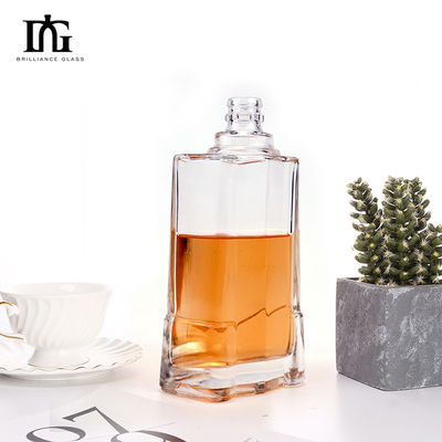 250ml/500ml/700ml/750ml Quadrado garrafa de uísque de licor com cortiça espessura de vidro pesado fundo