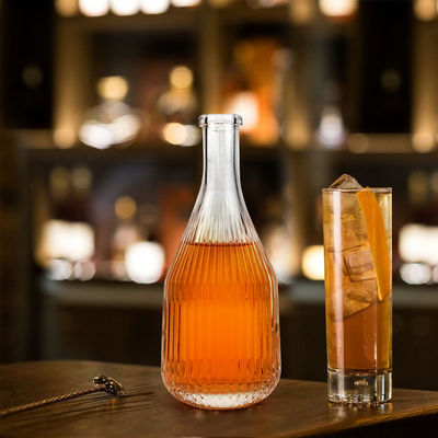 Licores e Bebidas Garrafa de vidro 200 ml 375 ml 500 ml Vodka com material de colarinho de vidro