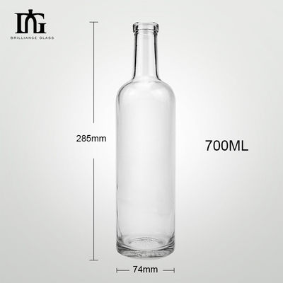 OEM/ODM Aceitável 700ml Garrafas de vidro de bebidas alcoólicas Garrafas de licor 500ml 750ml Garrafa de uísque