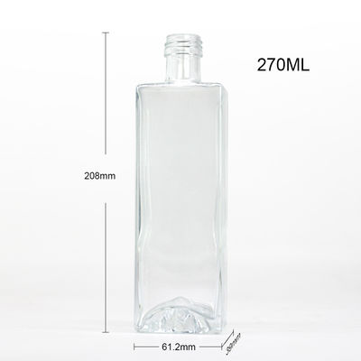 Parafusos de cortiça de ambos os lados Botella de vidro de 750 ml para Flint Gin Vodka Rum Whisky e Brandy