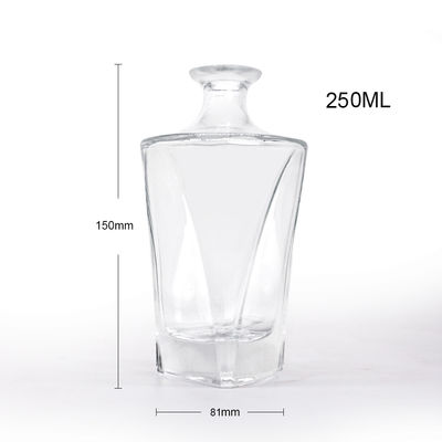 Garrafas de vidro para vodka uísque rum gin brandy MOQ baixo 375ml 500ml 700ml 750ml