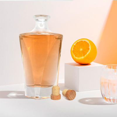 Garrafas de vidro para vodka uísque rum gin brandy MOQ baixo 375ml 500ml 700ml 750ml