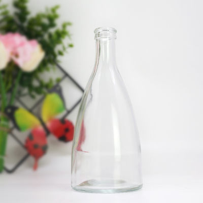 Garrafas de vidro para vodka uísque rum gin brandy MOQ baixo 375ml 500ml 700ml 750ml