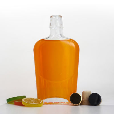750 ml/1000 ml Garrafa de vidro para bebidas alcoólicas Whisky Rum Gin Tequila Brandy Corcador gravado