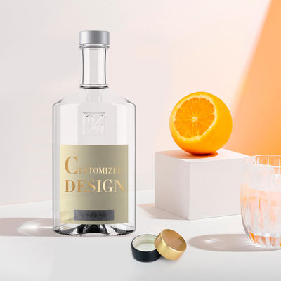 Garrafa de vidro transparente para bebidas alcoólicas Tipo de vedação CORK OEM/ODM Aceitável 700ml