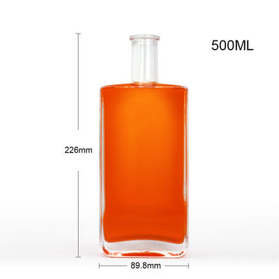 Bebidas carbonatadas Garrafa de vidro com rolha de cortiça 750 ml 500 ml Whisky Rum Gin Tequila Brandy Spirits
