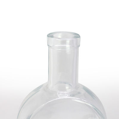 Whisky Liquor Gin Rum Vodka Garrafa de vidro com rolha de vidro 450ml 700ml 750ml Material do colarinho