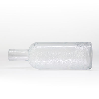 Acid Etch Surface Handling Glass Bottle for Beverages 750 ml Capacidade e transparente