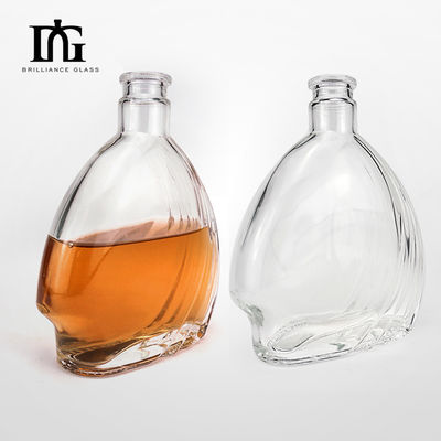 Manuseio da superfície de gravação Garrafa de vidro vazia em forma de 500 ml para champanhe