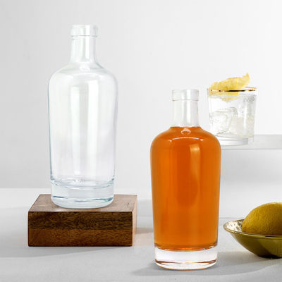 250ml/350ml/500ml/550ml/650ml/700ml/750ml Forma quadrada Decal Artesanato Garrafa de Gin Vidro