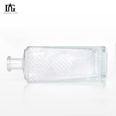 Tipo de vedação Garrafa 700ml 375ml 500ml Garrafa de vidro para uísque Liquor Vodka quadrada