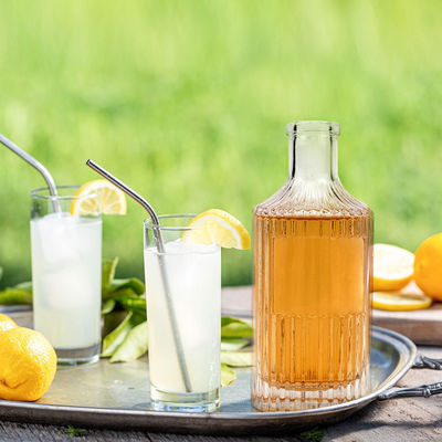OEM/ODM aceitável garrafa de 750 ml de álcool com manuseio de impressão por pulverização